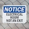 Signmission Electrical Room Not An Exit, 14 in W x Rectangle, Plastic OS-2PACK-NS-P-1014-L-11688 - alternate 5